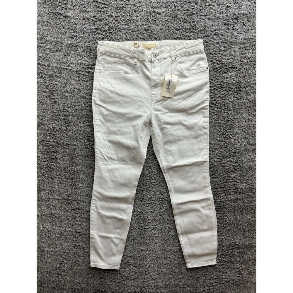Ted Baker‎ Ziarah Mid Rise Skinny Jeans in White Size 32 NWT